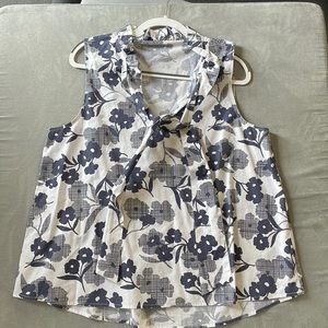 ✨ kate spade floral & plaid sleeveless top